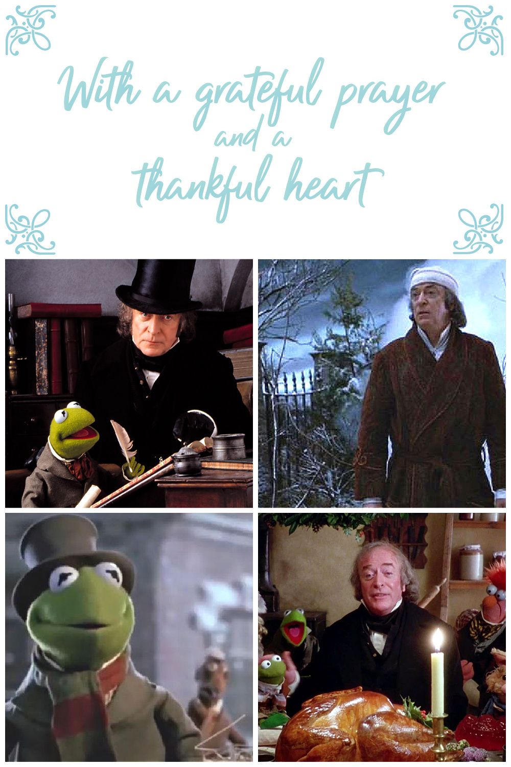 As you may have guessed, the name for this blog comes from one of my favorite Christmas movies, Muppet's Christmas Carol. The story of a changed heart and a second chance echo's the message of hope we can have through Christ. I love Michael Caine's portrayal of Scrooge.