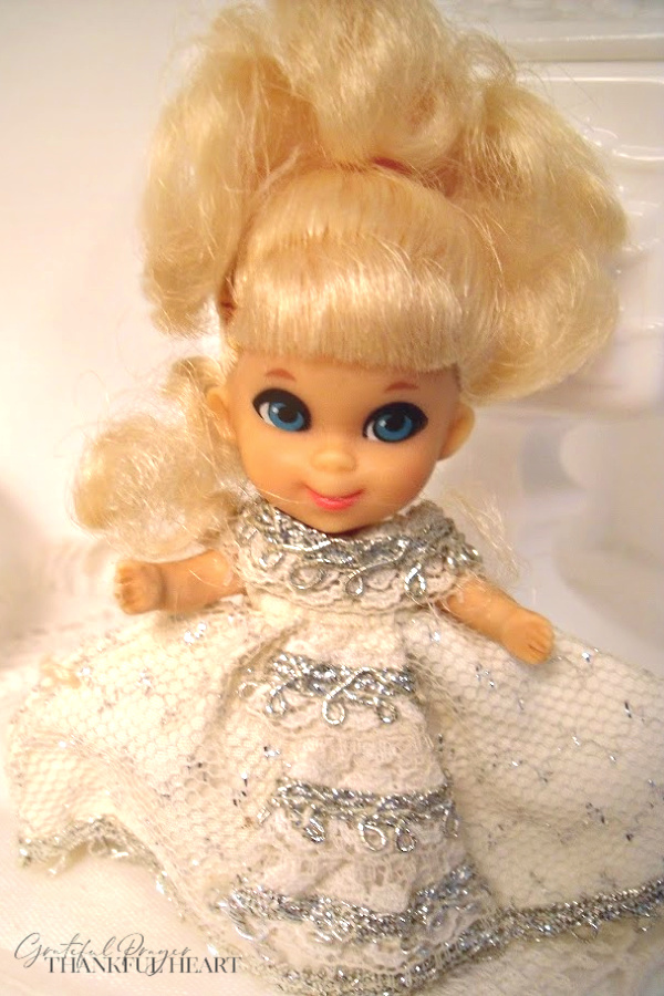 Tiny and adorable, vintage 1960's Little Kiddles dolls from Mattel including Little Cinderiddle.