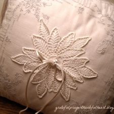Ring Bearer Pillows with Vintage lace