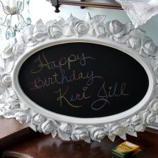 Six Years Old & a How-to Re-purposed Frame Chalkboard