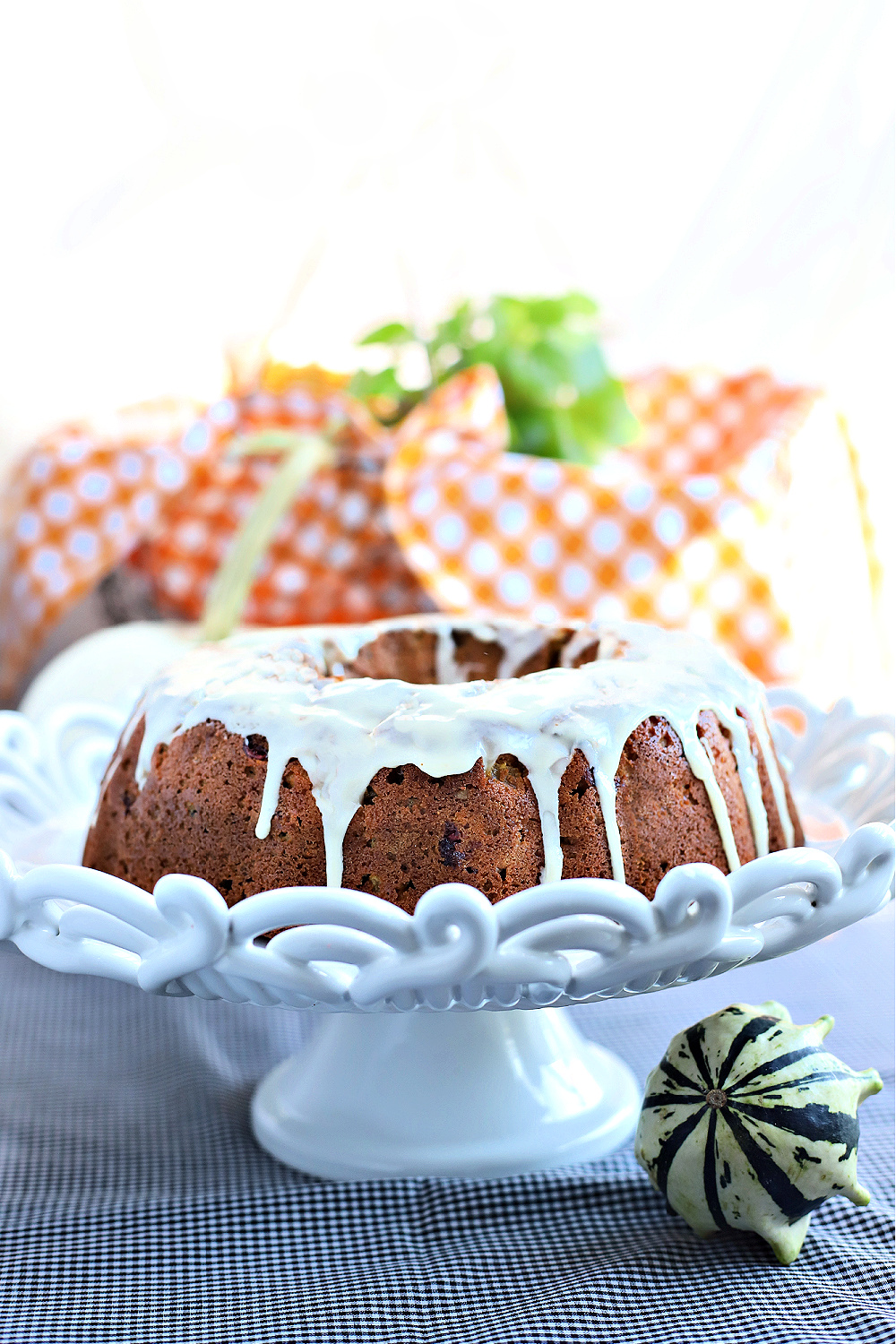 Easy recipe for a lovely Thanksgiving Bundt Cake dessert with all of the flavors of the season.