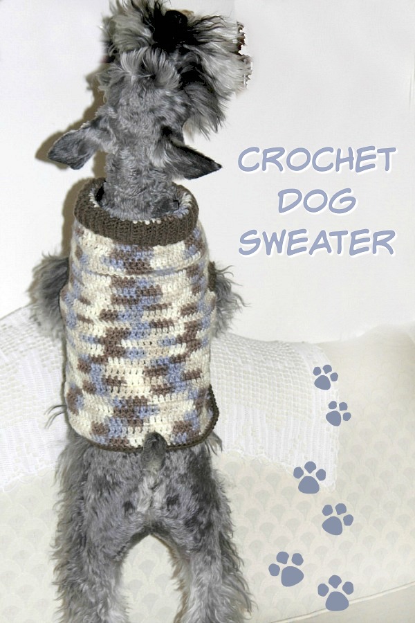 Keep you puppy warm and cozy with a crocheted dog sweater in your favorite color with this how-to pattern.