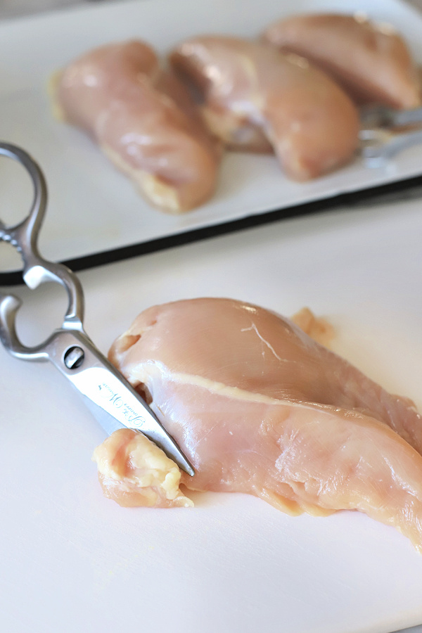 trimming chicken breasts for chicken francese