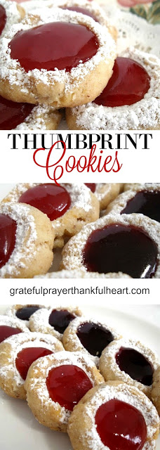 Tender and Nutty Jam Thumbprint Cookies - Grateful Prayer | Thankful Heart