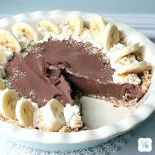 Banana Chocolate Ice Cream Pie with Coconut Crust