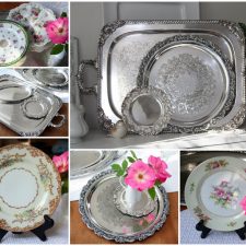 Gorgeous Silver Trays and Plates from Garage Sale Finds!