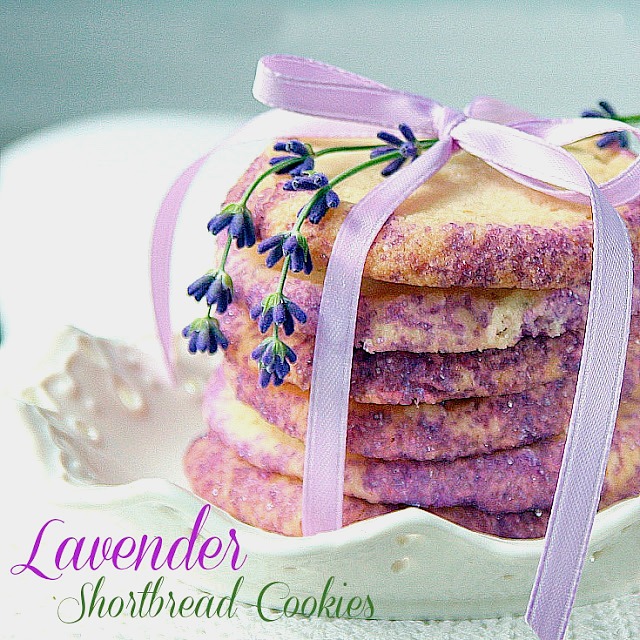 Buttery Lavender Shortbread Cookies with a lovely and unique hint of lavender and mint make these cookies extra special. Perfect with a cup of English Tea.