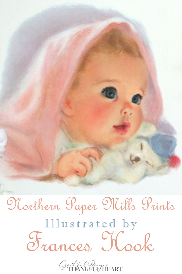 Series titled, American Beauties, children prints illustrated in soft pastels by Frances Hook were promotional prints from Northern Paper Mills, later Northern Tissue.