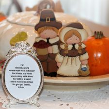 Pilgrim and Indian Centerpiece for Thanksgiving Table