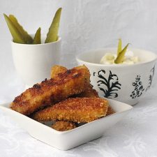 Breaded and Fried Tilapia Fish Sticks