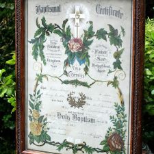 Vintage Baptismal Certificate