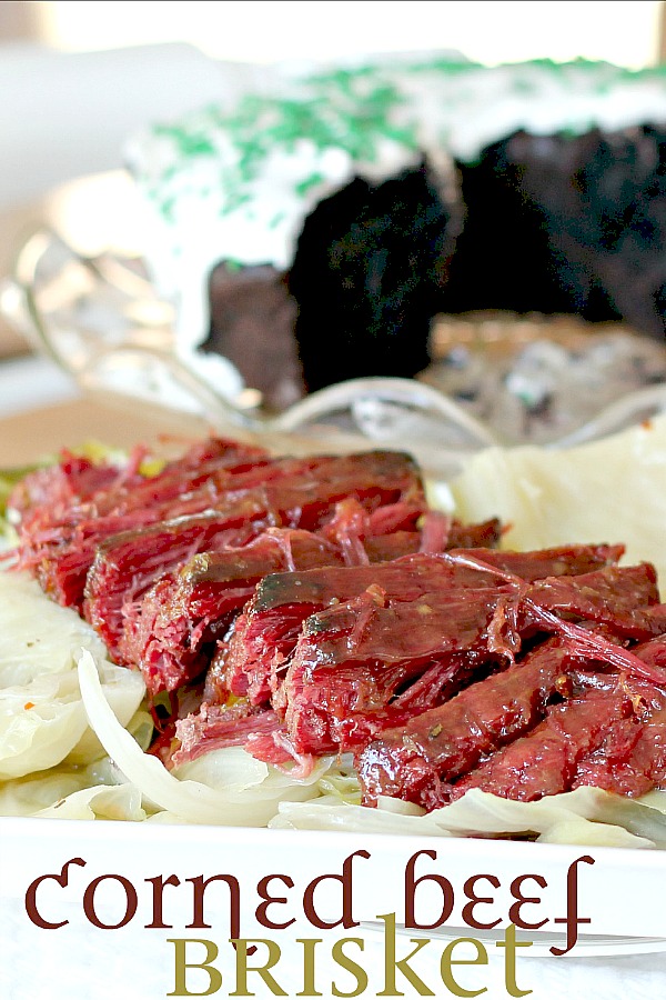 Celebrate St Patrick's Day with corned beef brisket with a mustard glaze that adds a subtle sweetness and a nice browned top on the meat.