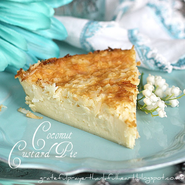 Super easy, so delicious and always a favorite. Creamy Impossible Coconut Custard pie creates its own crust and takes just a few minutes to prepare. Add ingredients to a blender, pour into a pie pan, top with coconut and bake. It is that easy!
