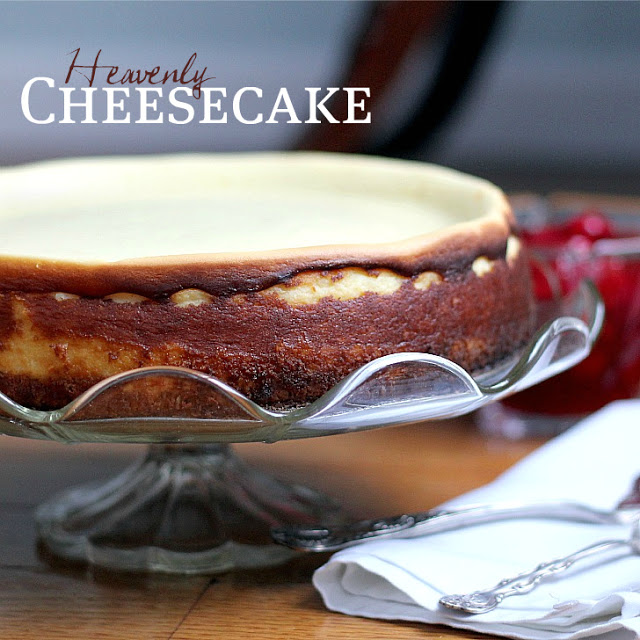 Heavenly cheesecake is so creamy and delicious and always a crowd pleaser. With a hint of almond in the crust and Amaretto in the cream cheese filling, it is a perfect dessert for any occasion.