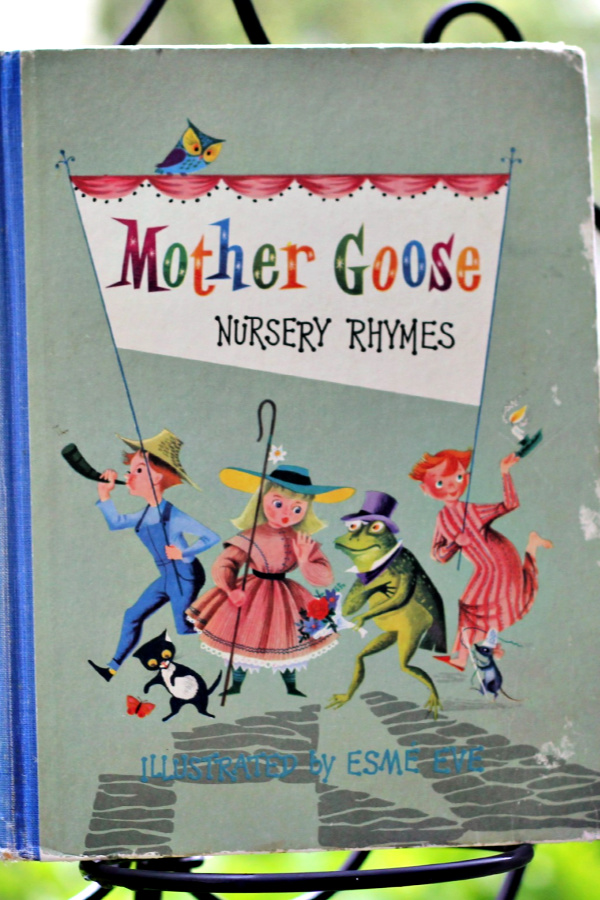 Vintage Mother Goose Nursery Rhyme childhood book.