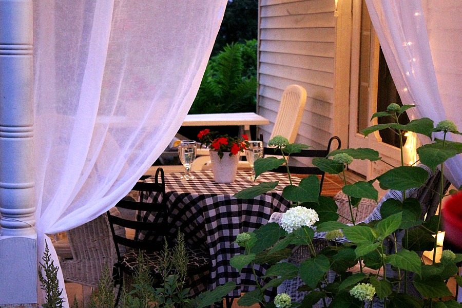 Re-purposed Curtains for the Patio - Grateful Prayer | Thankful Heart