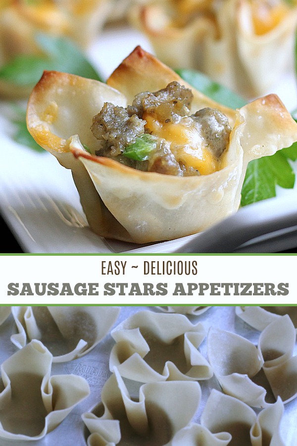 Easy recipe for Hidden Valley Sausage Stars. Popular appetizer for parties, holidays and even Super Bowl festivities.