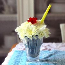 Fresh Flower Ice-Cream Sundae Craft Project