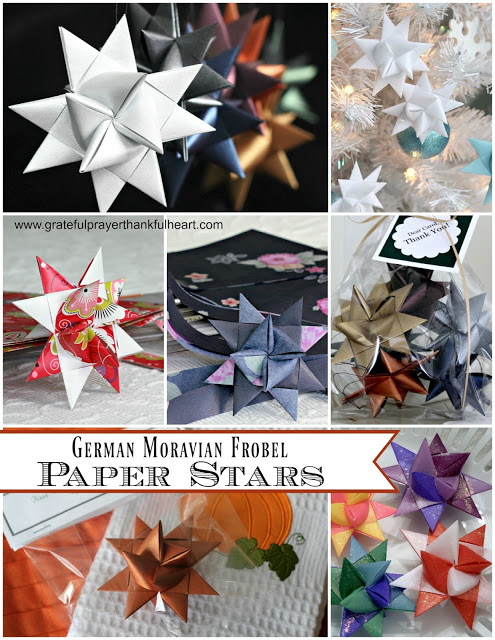 Beautiful folded paper German stars remind many of childhood when they were made at Christmas time. Easy to follow, step by step video tutorial teaches how to make them. 