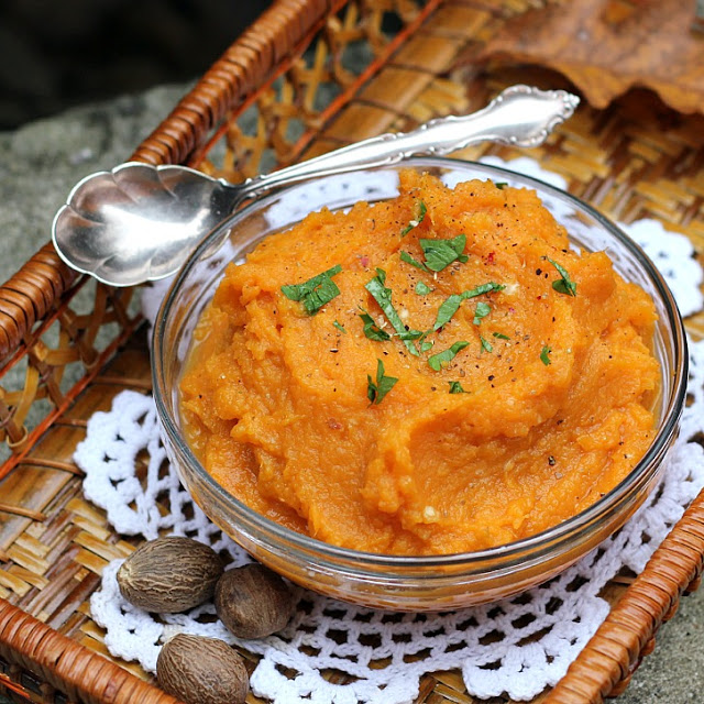 Orange Whipped Sweet Potatoes are a delicious side dish for poultry, pork or beef. Flavored with orange juice, brown sugar and a hint of nutmeg. 