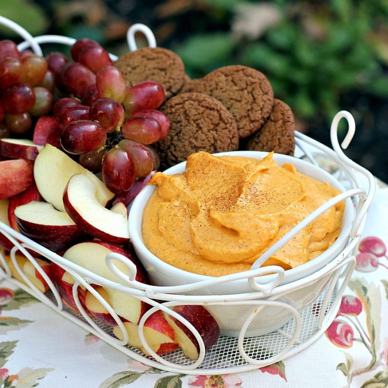 Easy recipe for Sweet Pumpkin Dip. Serve with apple slices, grapes or gingersnap cookies for a delicious taste of autumn.