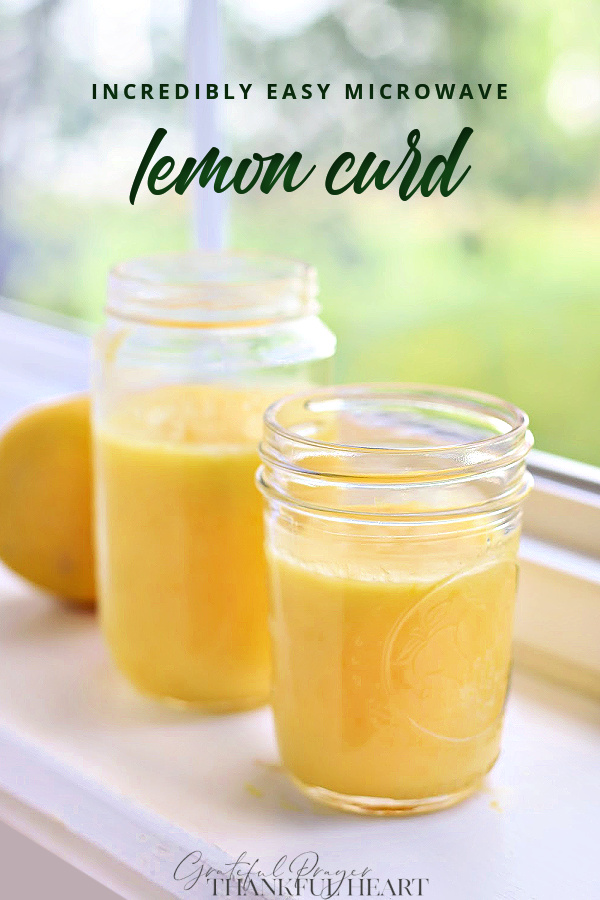 easy recipe for homemade lemon curd made in the microwave.