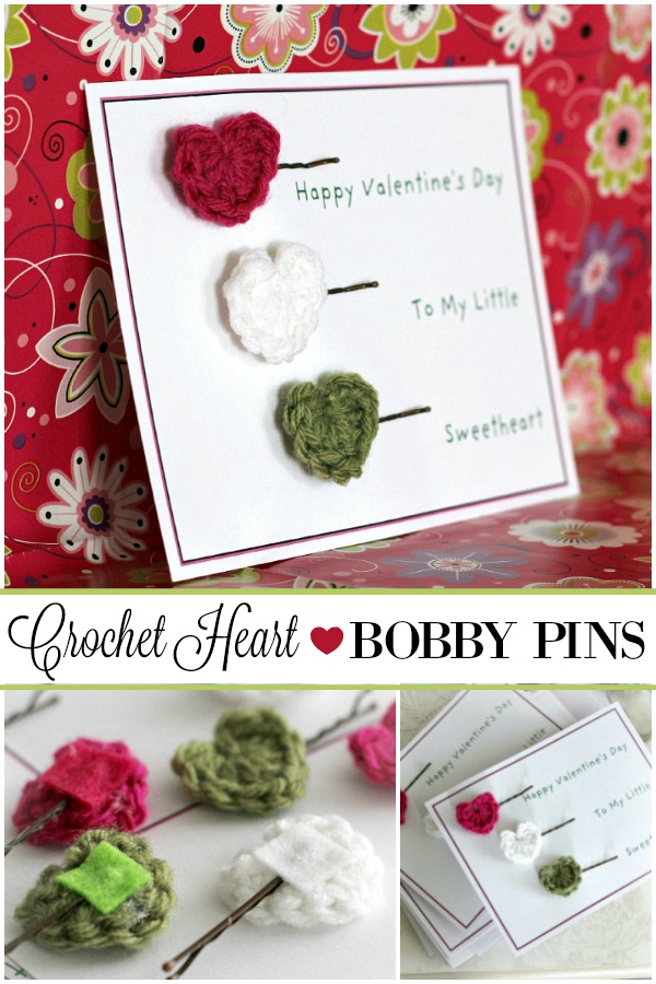 Quick and easy little crochet hearts can be added to many crafts and are especially cute on bobby pins for adorable hair accessories for girls.