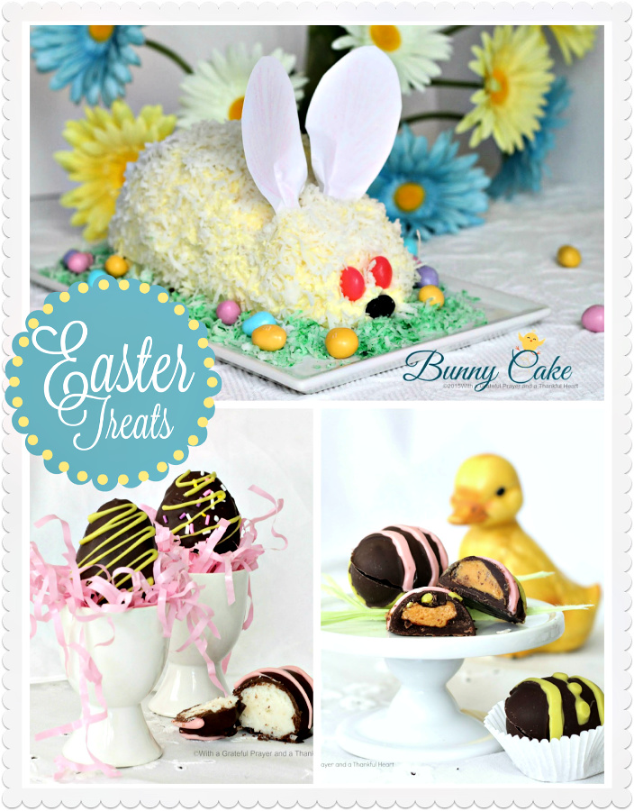 Easter candy, cakes, chocolate eggs and fun holiday recipes.