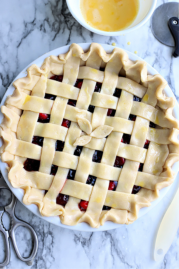 egg wash for cranberry and fig pie lattice crust