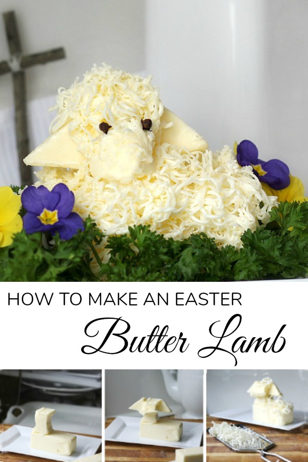 Create a sweet little Easter butter lamb, covered in woolly curls with easy how-to directions. It is cute, decorative and symbolic for your holiday table.