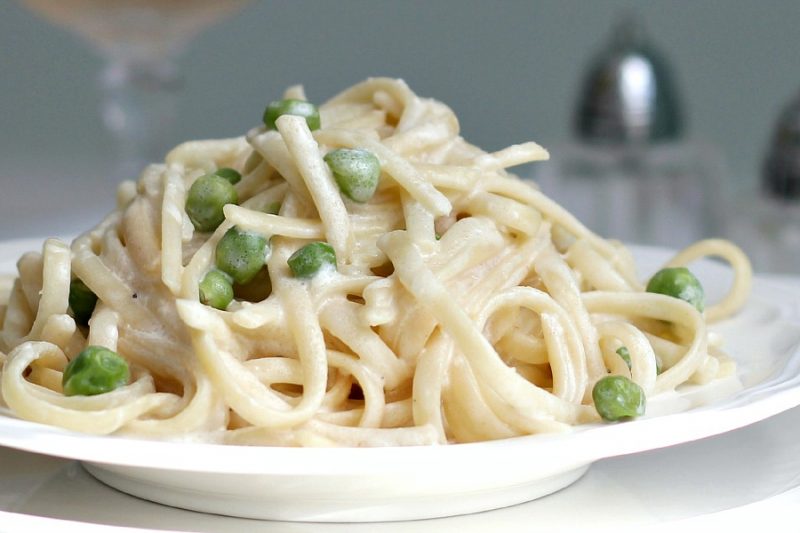 Sage-infused Fettuccine Alfredo is an easy recipe for a lighter, healthier version of Fettuccine Alfredo. Serve with a crisp salad or topped with grilled chicken for a lovely Easter dinner, romantic Valentine's Day or whenever you want a special pasta meal. 