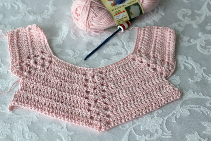 Hand Crocheted Baby Bib from a Vintage Pattern 
