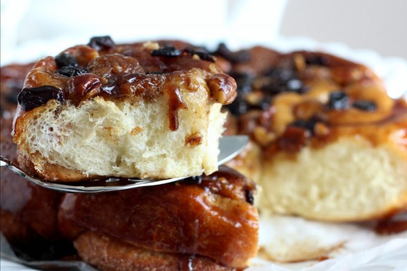 Who can resist soft, sweet sticky buns? Make this recipe for Pecan Sticky Buns easily using a bread machine for the dough. Top with pecans, walnuts or raisins and savor warm from the oven.