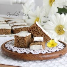 Zucchini Bars with Spice Frosting