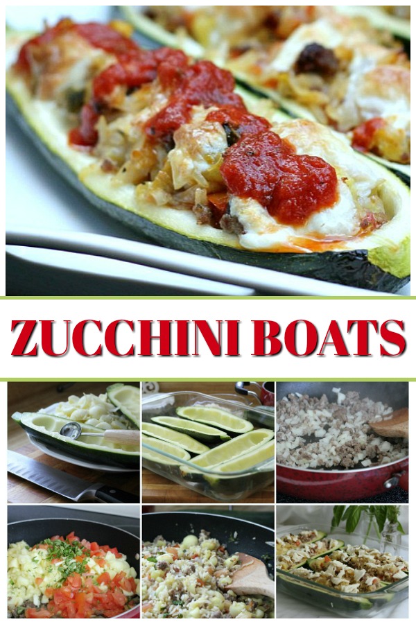 Zucchini Boats with Sausage & Brown Basmati Rice | Grateful Prayer ...