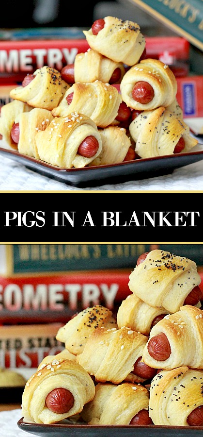 An ever popular and easy appetizer, Pigs in a Blanket is a great after school snack especially for high school boys!