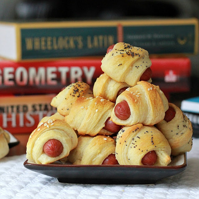 An ever popular and easy appetizer, Pigs in a Blanket is a great after school snack especially for high school boys!