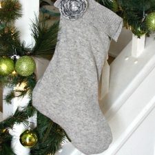 Recycled Cashmere Sweater Christmas Stocking & Gift Bags