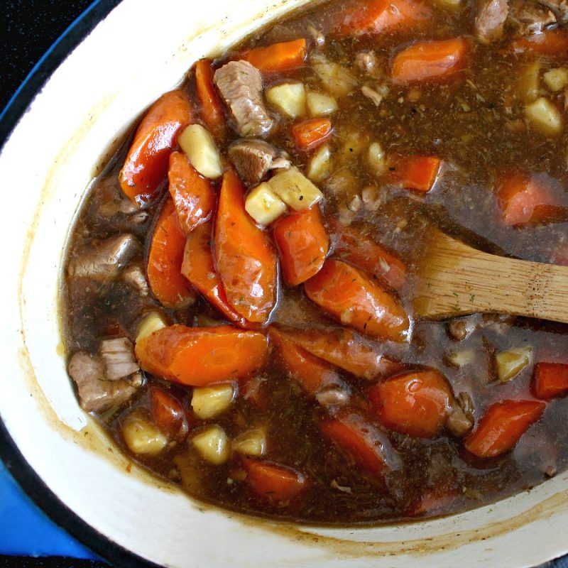 Instead of the usual St. Patrick's Day dinner of corned beef and cabbage, try Irish Lamb Stew. Brimming with leeks, carrots, parsnips and flavored with dill it is a delicious meal. Thickened with cornstarch instead of flour, it is also gluten-free.