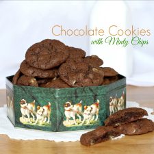 Chocolate Cookies with Minty Chips