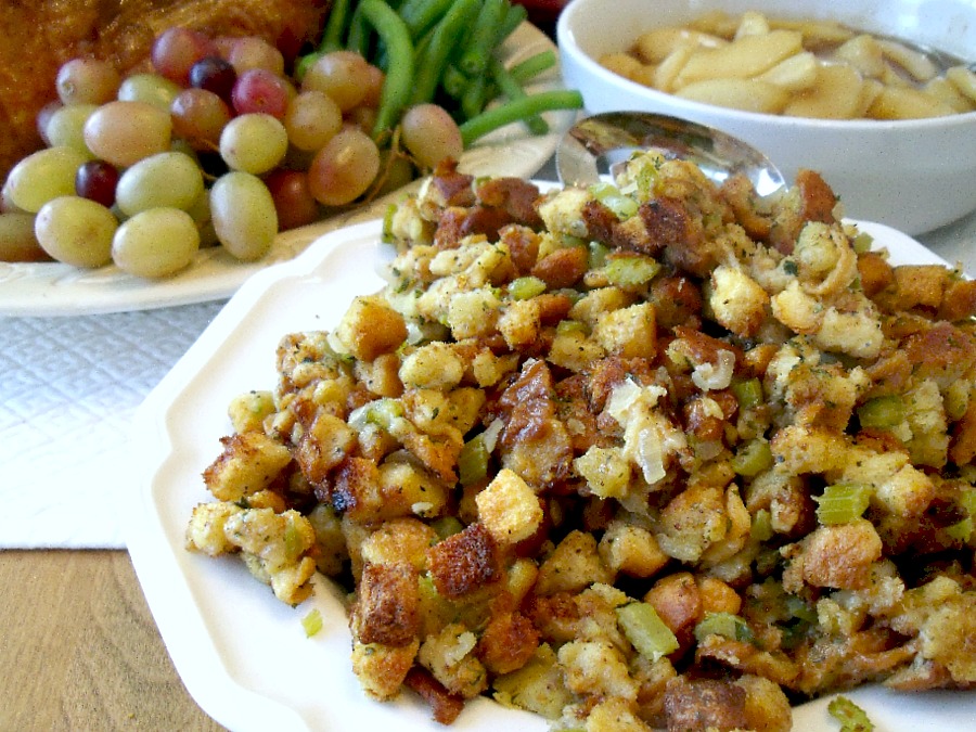 Call it stuffing or filling, this favorite recipe for Old Time Stuffing is full of flavor and a perfect side to compliment your Thanksgiving day turkey dinner.