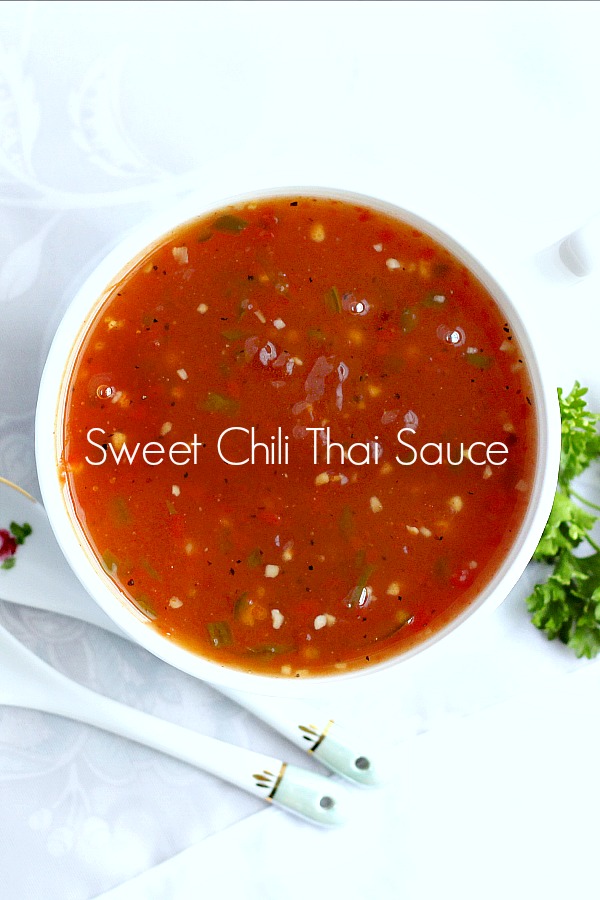 Hosting a New Year's Eve or holiday cocktail party?  Serve Sweet Chili Thai Sauce with Shrimp Appetizer. It is festive and delicious. Quick and easy recipe!