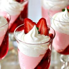 Pretty Jell-O Strawberry  Parfait