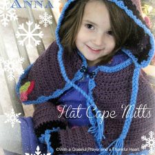 Frozen Princess Anna Hat Cape & Mitts