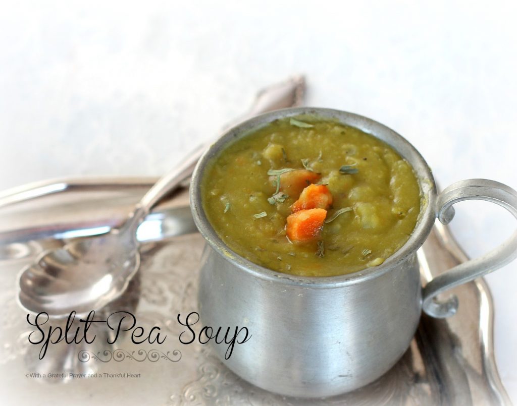 Downton Abbey Menu split pea soup