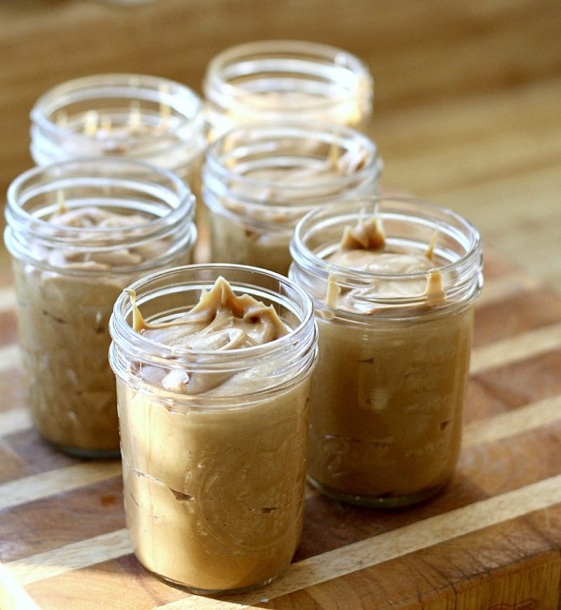 Easy to make recipe for Amish Peanut Butter Spread. Sweet, creamy and great on bread, toast, crackers and apple slices. 