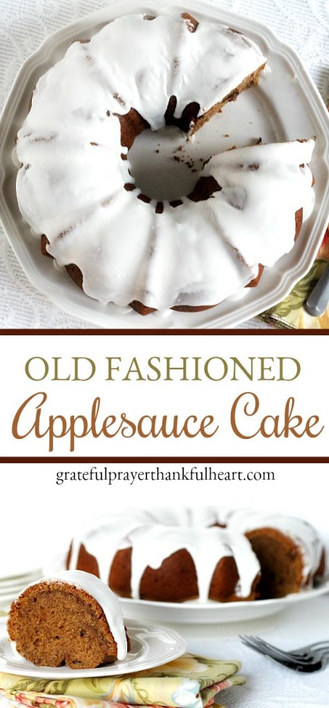 Old fashioned applesauce cake from Grandmom's vintage recipe.