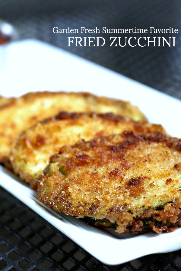 An old time favorite, fried zucchini is a delicious summertime, garden fresh appetizer, side dish or light entree using panko or regular bread crumbs.