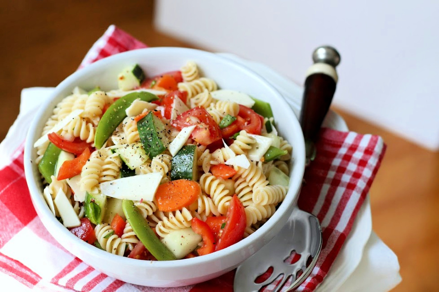 Classic Italian Pasta Salad is an easy recipe and  a great summer side or main dish. Substitute veggies and toss in chicken, cheese or whatever you like.
