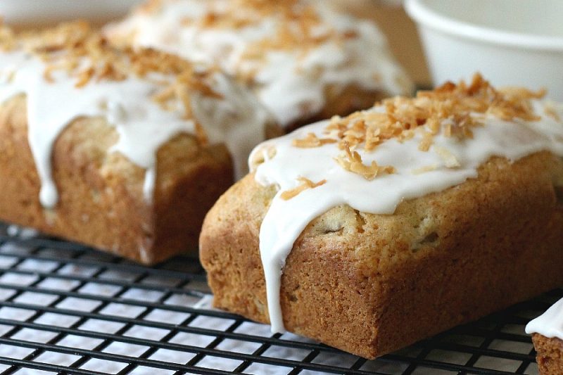 Frosted Coconut Pear Quick Bread - Grateful Prayer | Thankful Heart